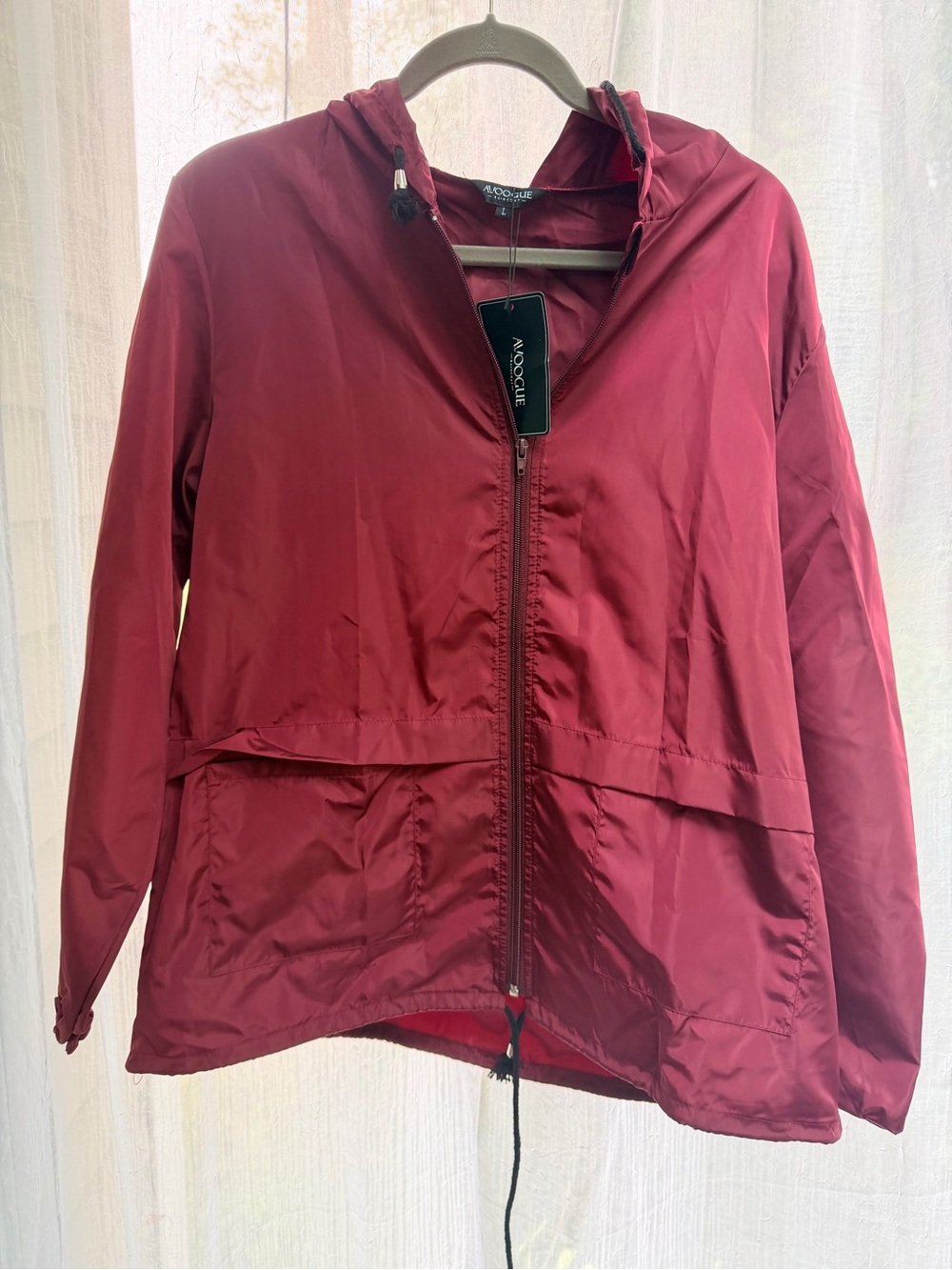 a new day Women's Maroon Hooded Utility Jacket